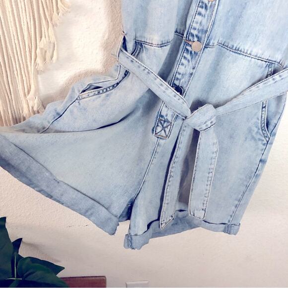 Chelsea and violet denim romper play suit medium - Picture 2 of 5